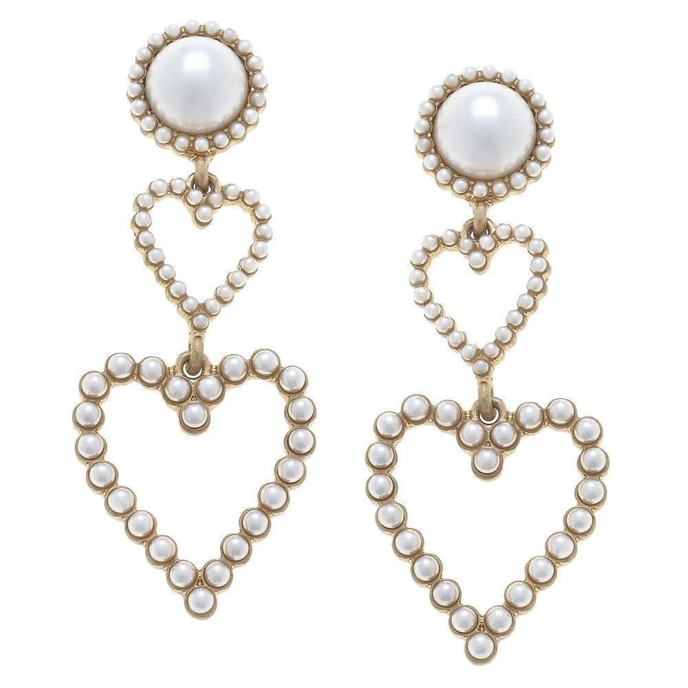 Heart dangle earrings N1133
